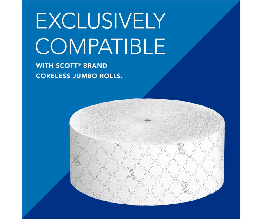 Scott® Black Essential™ Coreless Jumbo Tissue Dispenser (14.13 in. x 9.75 in. x 5.92 in., 1 Dispenser/CS)